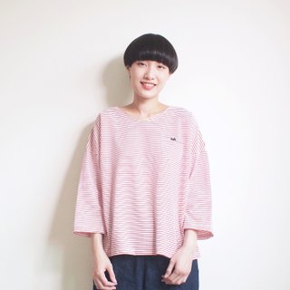 猫のスープのTシャツ：赤×白