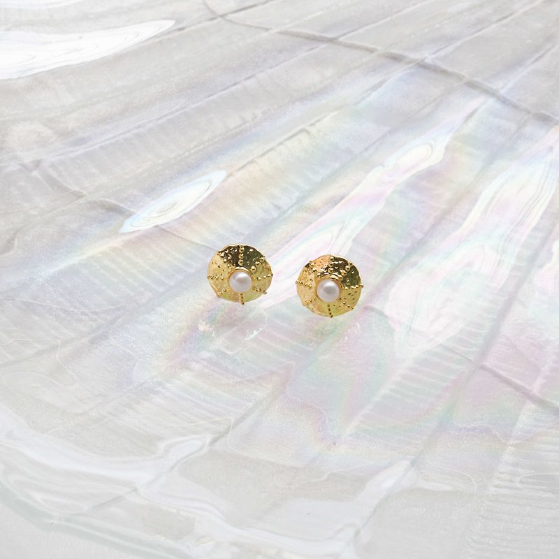 Sea urchin earrings - ต่างหู - ทองแดงทองเหลือง 