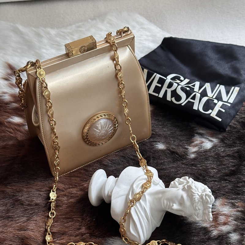 VERSUS VERSACE 范思哲 2WAY 單肩 斜背包 - 側背包/斜背包 - 真皮 黃色