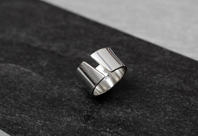 Parallel lines that do not meet - sterling silver wide ring - General Rings - Sterling Silver Silver