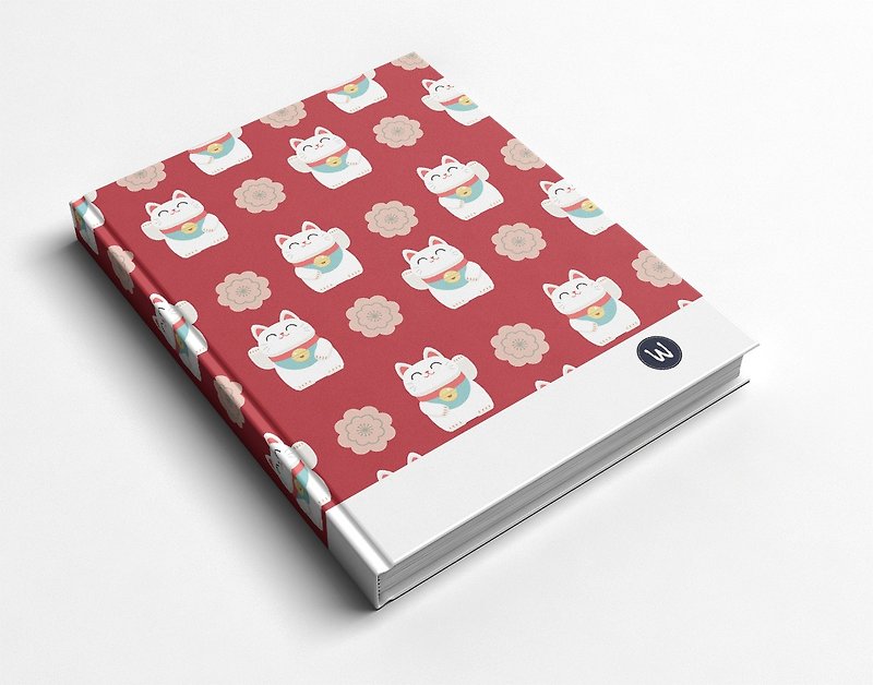 Lucky Cat Handmade Book/Notebook/Handbook/Diary-Rococo Strawberry WELKIN Gift 2020 - สมุดบันทึก/สมุดปฏิทิน - กระดาษ 