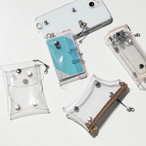 kamome-studio 付け替え式 スマホケースの追加機能パーツ 単品 【 クリア 】 PVC 小物入れ カード収納 母の日 HP06K