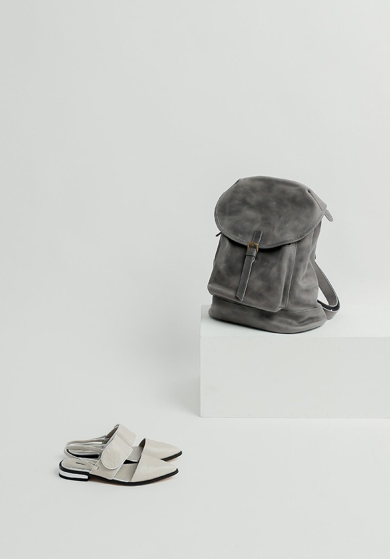 Goody Bag-shoes paired 30% discount combination - Backpacks - Genuine Leather Gray