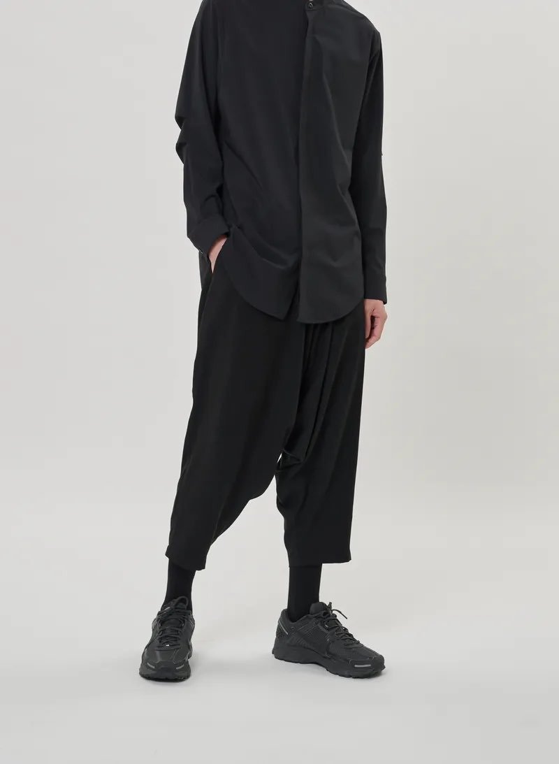 Large low-end cropped pants - Men's Pants - Other Man-Made Fibers Black