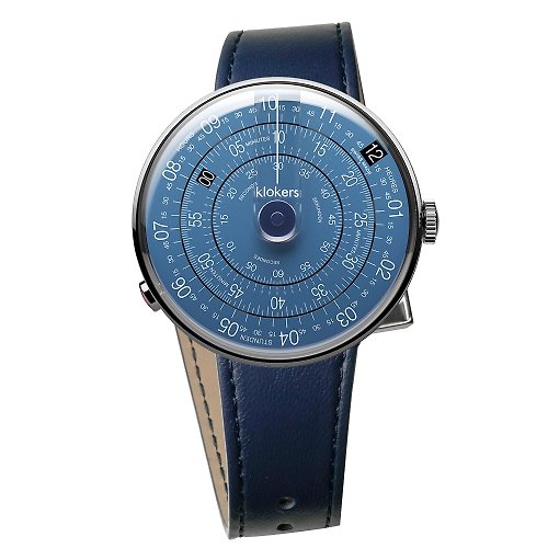klokers 庫克錶 庫克錶 KLOK-01-D7 午夜藍錶頭 +單圈皮革錶帶_加碼贈送文青提袋