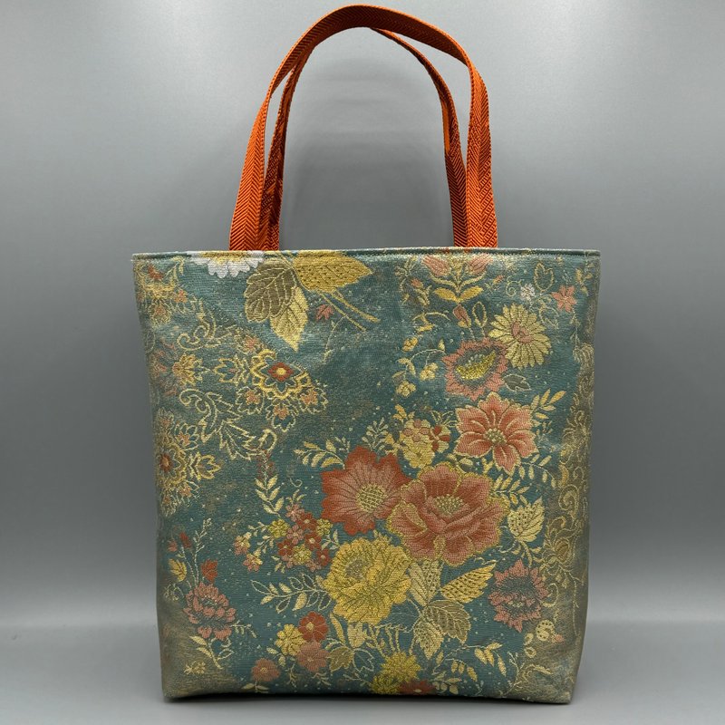 Kimono Obijime Remake Tote bag - Handbags & Totes - Silk Blue