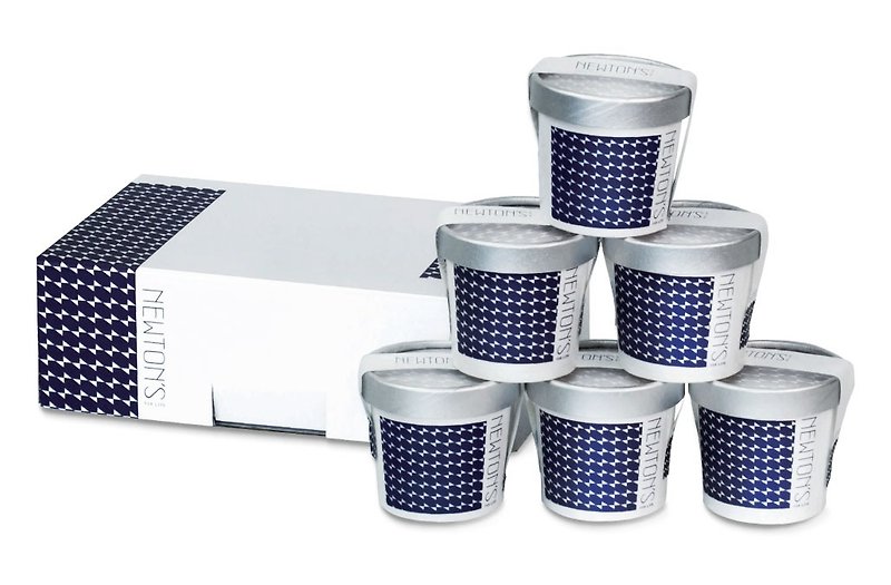 紐登斯義式水果優格冰淇淋(獨享杯)六入禮盒組 - 冰淇淋/冰棒 - 新鮮食材 藍色