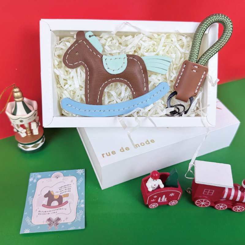 與麥子們攜手合作 2026台中真皮伴手禮 公益合作台中城市奔騰 - 鑰匙圈/鑰匙包 - 真皮 多色