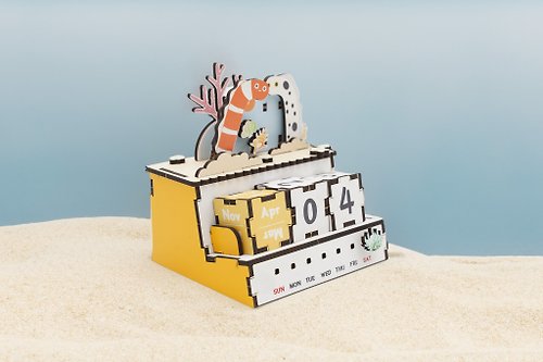 手半屋 【 DIY手作】搖搖好朋友系列 萬年曆 海洋可愛動物 母親節禮物
