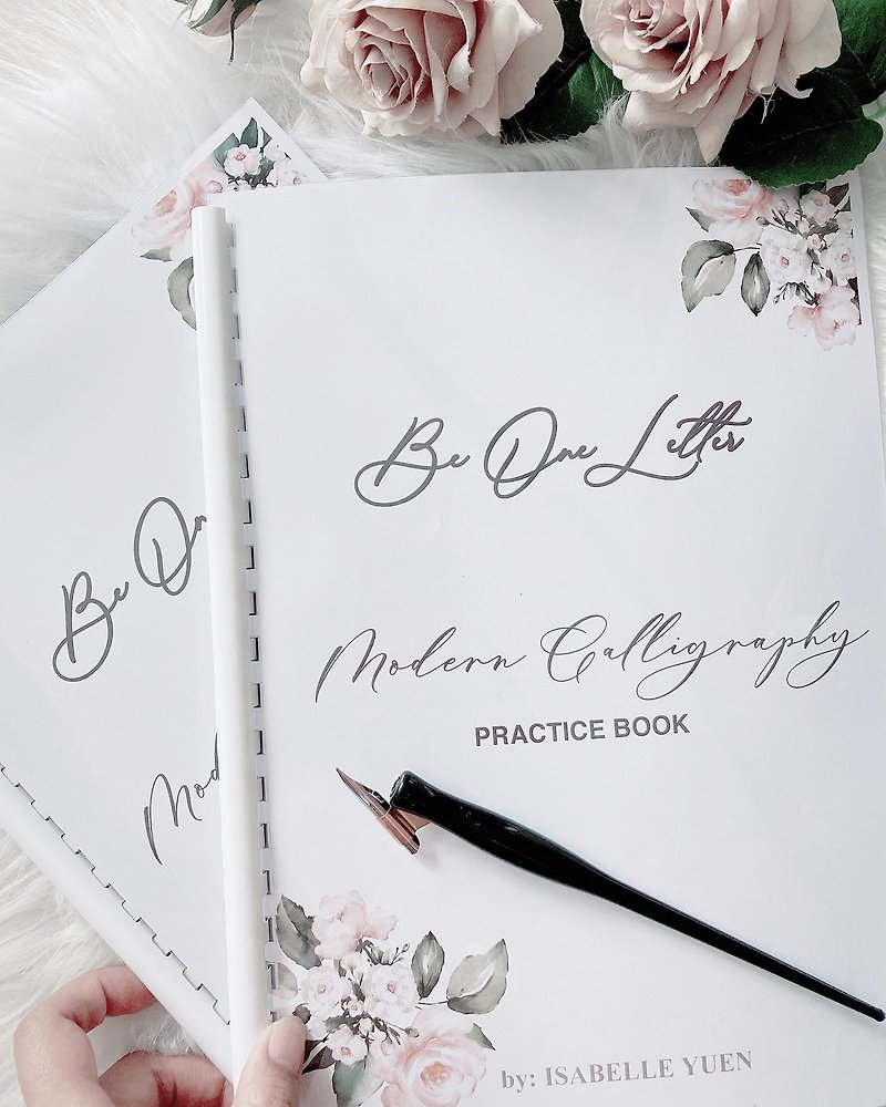 Be One Letter Modern Calligraphy Practice Book Be One Letter西洋書法練習簿 - Notebooks & Journals - Paper White