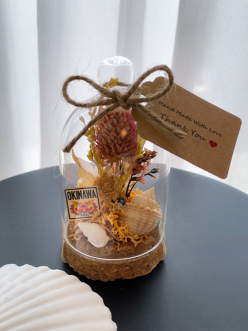 永生花玻璃瓶裝飾 - 擺飾/家飾品 - 植物．花 橘色