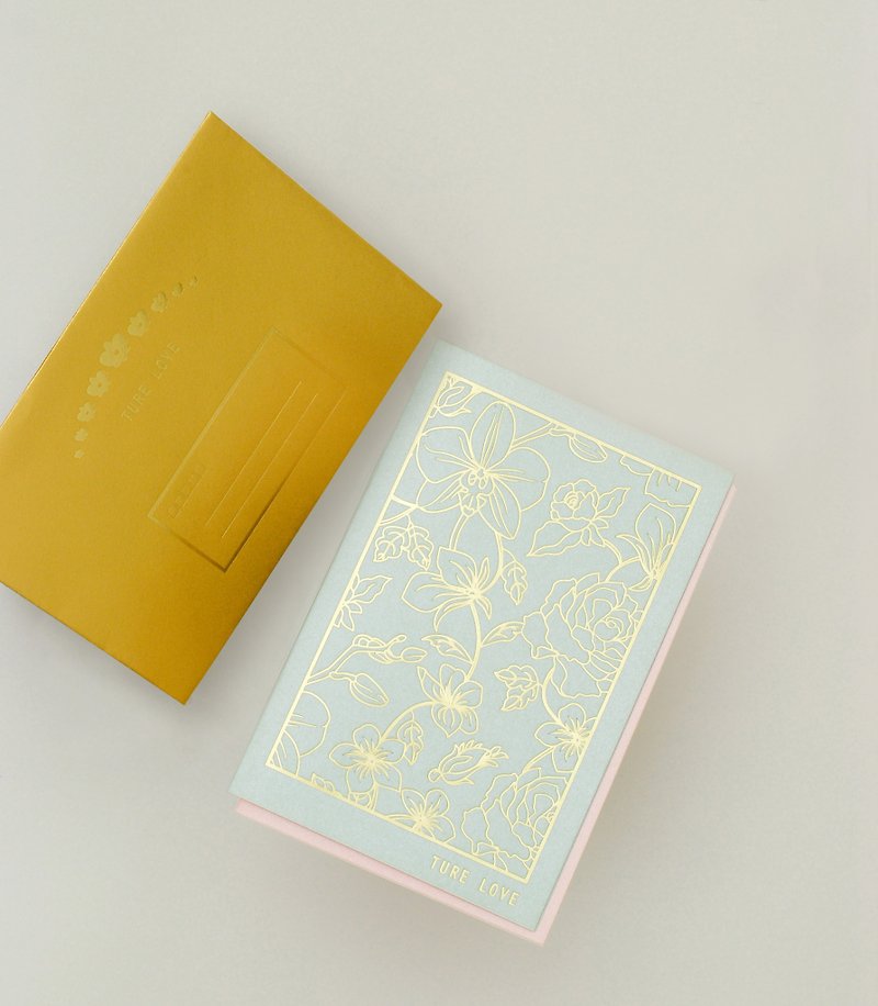 西洋風の結婚式の招待状結婚式の招待状ゴールド Tiffinyブルー蝶蘭のサンプル料金 - 招待状 - 紙 