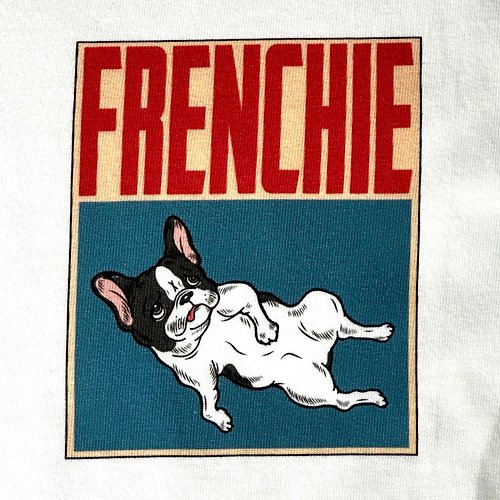 pegion-dog FRENCHIE LONG TEE - PIED