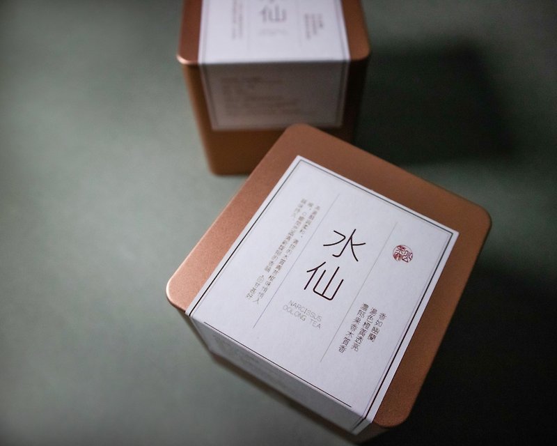 【缶入り茶葉】早春水仙 | 五年烏龍茶 | トラベルティー - お茶 - 寄せ植え・花 ゴールド