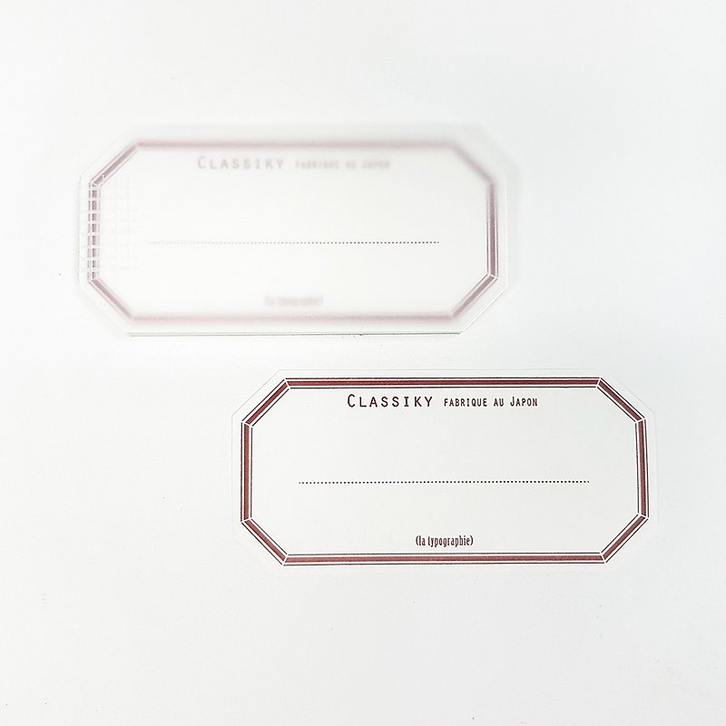 Classiky Letterpress Water Paste Label Book / Red (20319-03) - Sticky Notes & Notepads - Paper Red