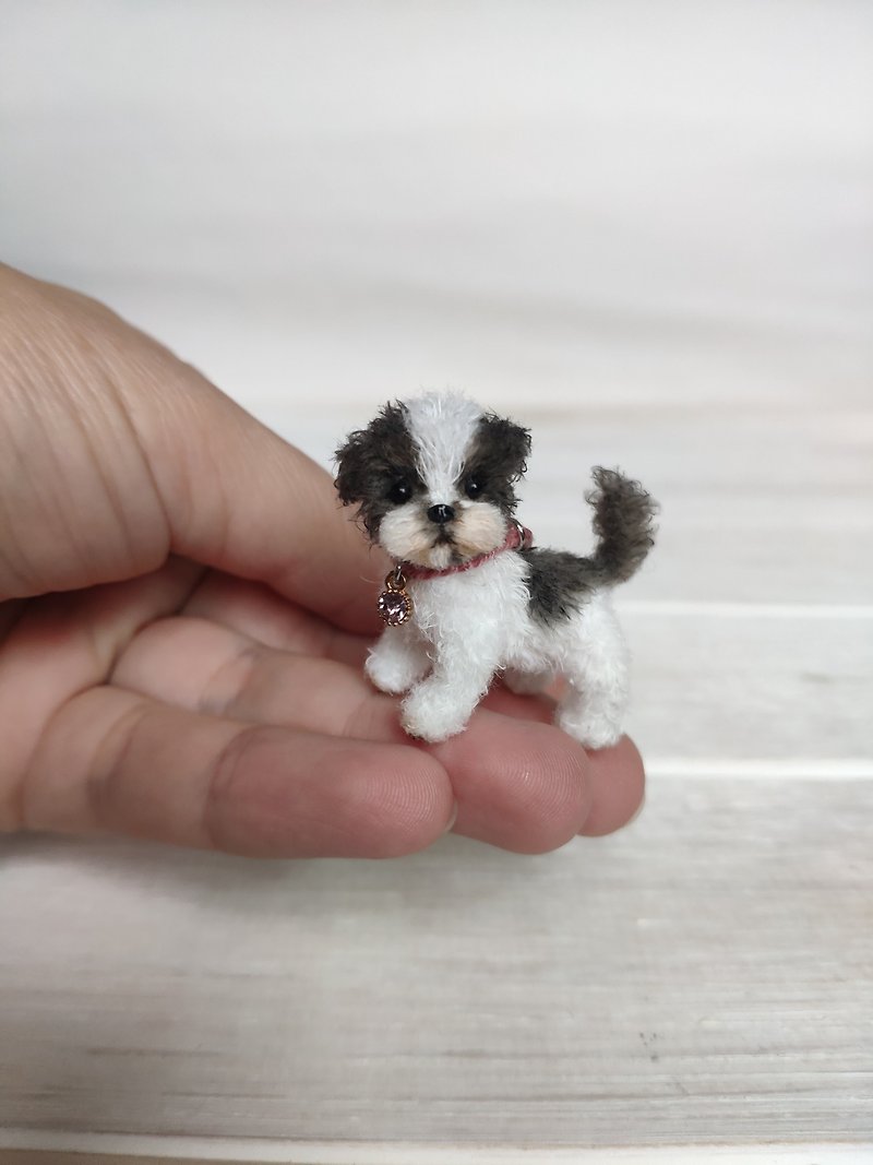 Shitzu puppy Heidi - ตุ๊กตา - ขนแกะ ขาว