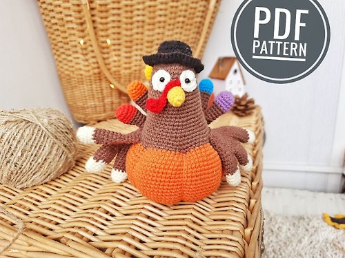 Rizhik_toys Amigurumi Turkey crochet pattern.Amigurumi bird crochet pattern.DIY Thanksgiving