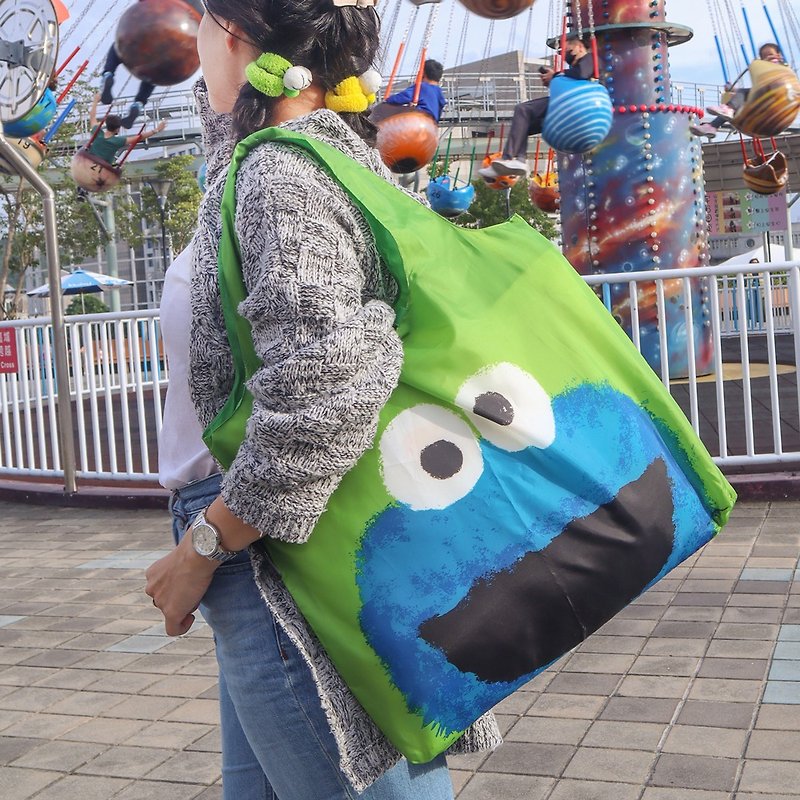 ENVIROSAX Australian Reusable Shopping Bag-Sesame Street Cookie Monster - Messenger Bags & Sling Bags - Polyester Multicolor