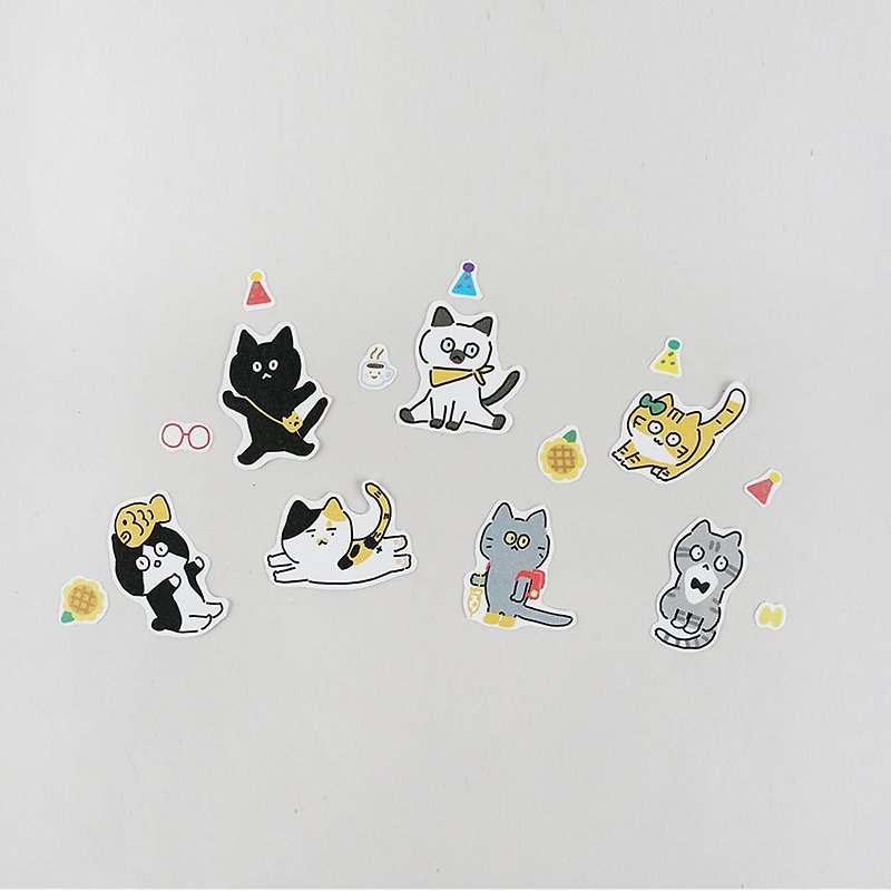 ByNACOO Self-scrapbook paper bag (10 in) -019 Cat Daily A, BNC12467 - Stickers - Paper White