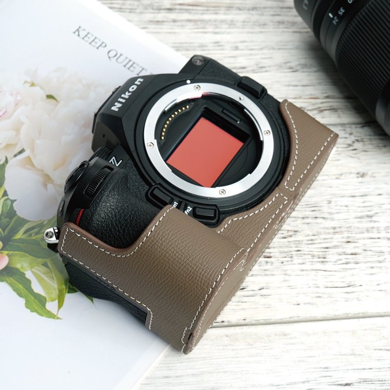 手掌紋皮革相機底座 for Nikon Z5 II / Z5II - 相機/拍立得/底片相機 - 真皮 多色