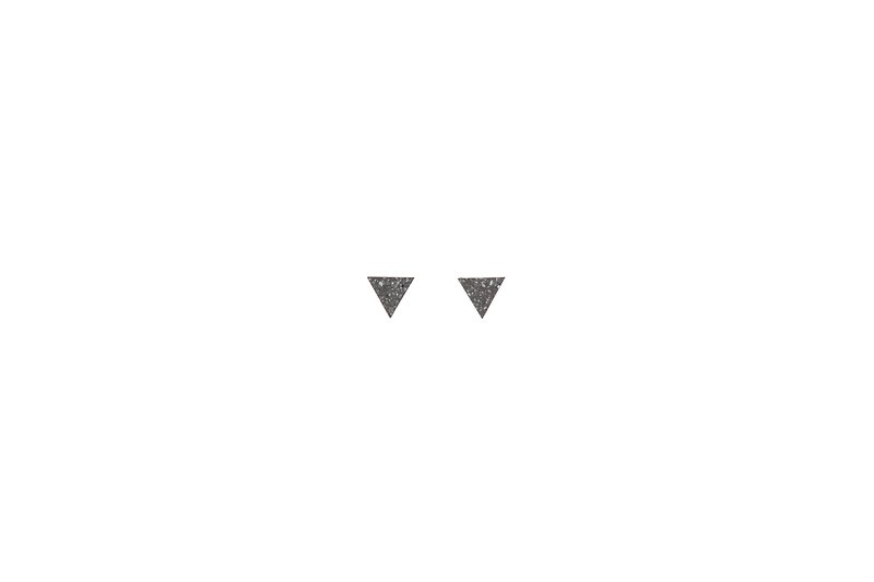 Tetrahedron Earring (Dark Grey) - Earrings & Clip-ons - Cement Black