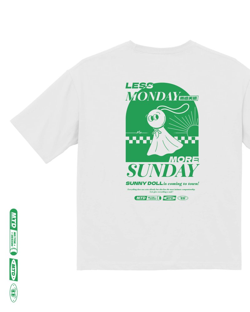 Camping Series | 客製生刷T-shirt | 雨過天晴款 - 女 T 恤 - 棉．麻 