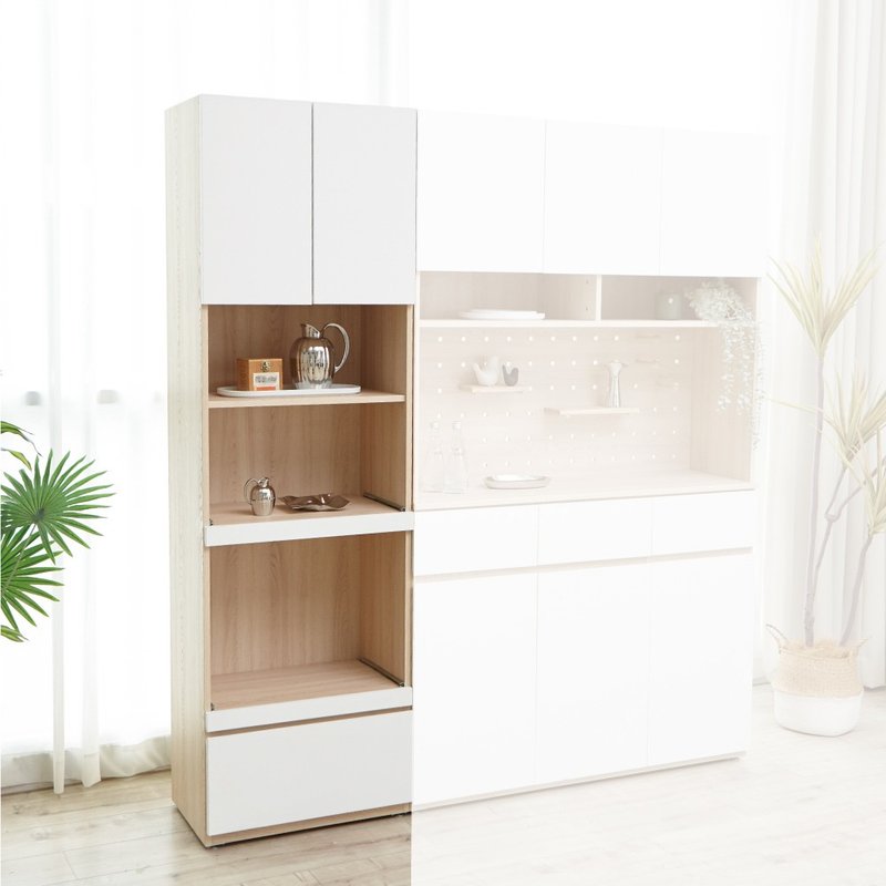 Starry 二門二拉電器櫃(免組裝/系統家具/200cm) - 其他家具 - 木頭 卡其色
