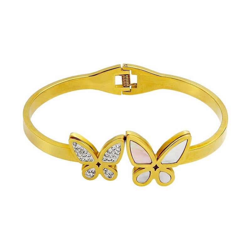 Colorful Butterfly Shell Bracelet - Bracelets - Other Metals Gold