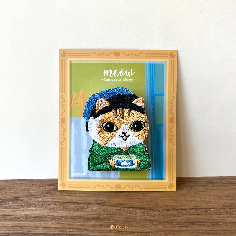 Meow VanGogh Cat's Portraits - เข็มกลัด - งานปัก หลากหลายสี