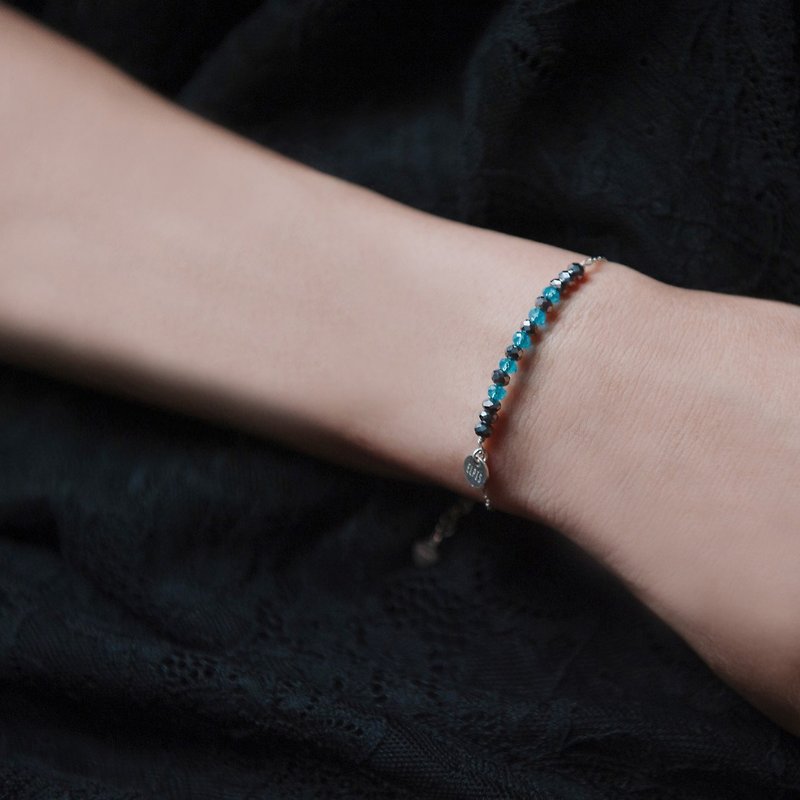 Mood bracelet/sterling silver-keep - สร้อยข้อมือ - โลหะ สีน้ำเงิน