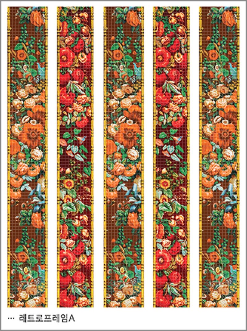Retro frame line 4types (blackraccoon) Vintage collage design paper sticker - 貼紙 - 紙 多色