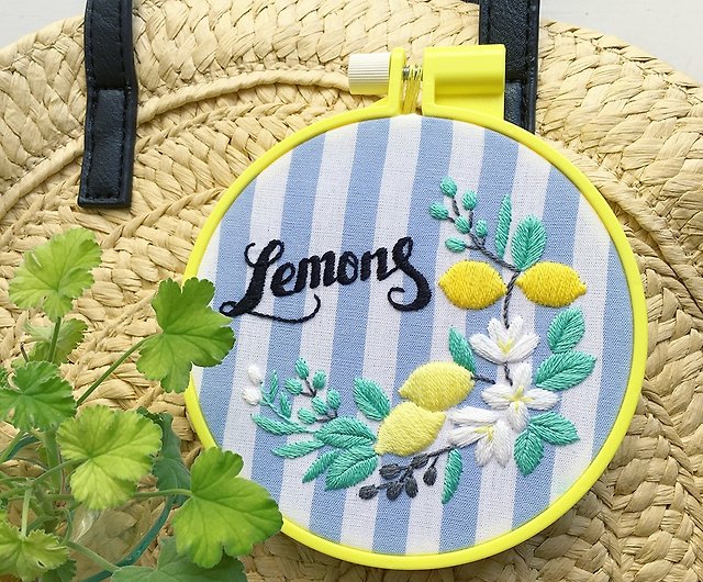 レモンとオリーブ 刺繍枠キット ショップ net store アンナとラパン 編み物/刺繍/羊毛フェルト/裁縫 Pinkoi