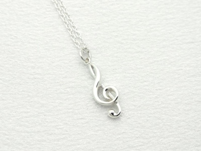 G clef Necklace - Necklaces - Sterling Silver 
