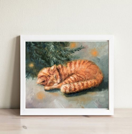 猫の絵オリジナル油絵家の装飾アート - ショップ ArtLolitaRos