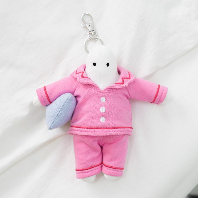 Mr. Donothing pink robe doll charm - ตุ๊กตา - พลาสติก หลากหลายสี