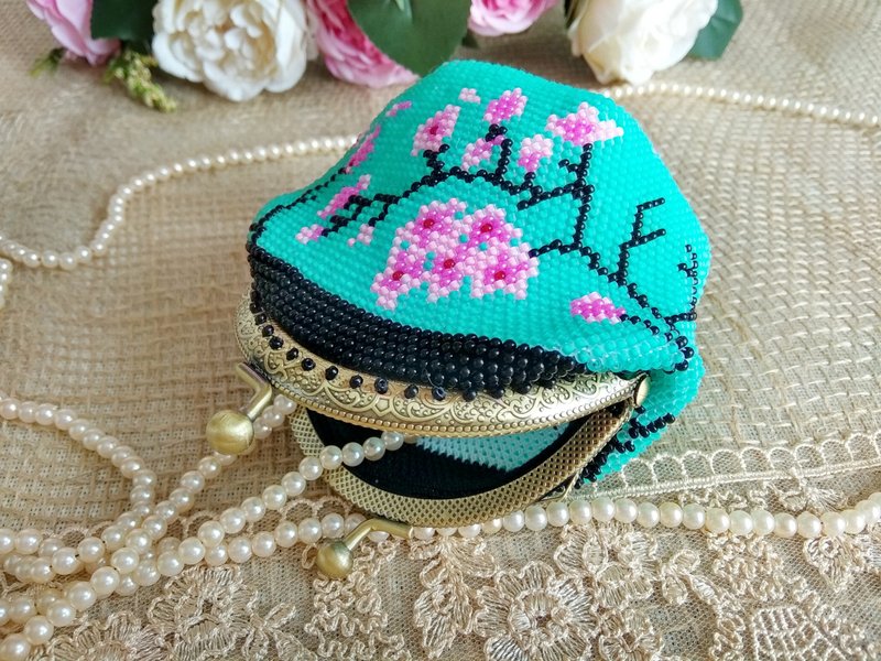 Digital Download - PDF - Bead crochet pattern - Beaded coin purse DIY  #120-6 - 編織/刺繡/羊毛氈/縫紉 - 其他材質 