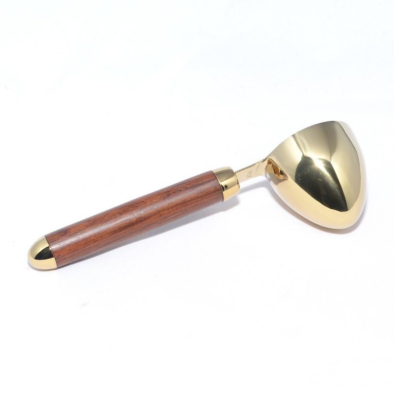 Wooden Coffee Scoop (Cocobolo, Golden Titanium) - Cutlery & Flatware - Wood Brown