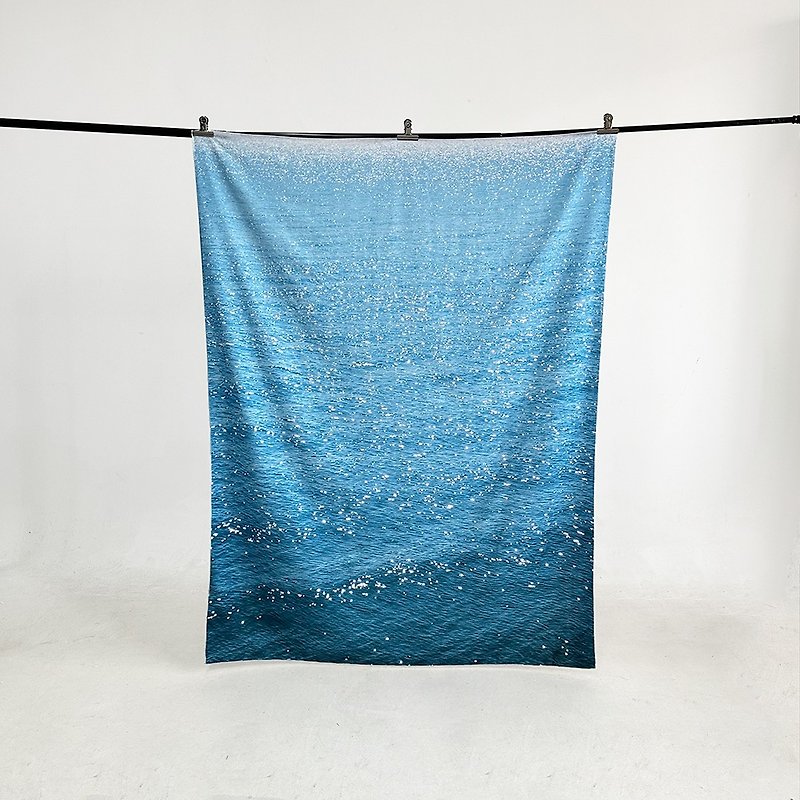 blue sea sofa cover curtain drapery door curtain - ม่านและป้ายประตู - เส้นใยสังเคราะห์ สีน้ำเงิน