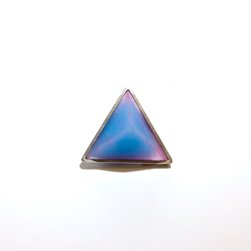 PRISMイヤリング片耳　シルバー・ブルー - 耳環/耳夾 - 其他金屬 粉紅色