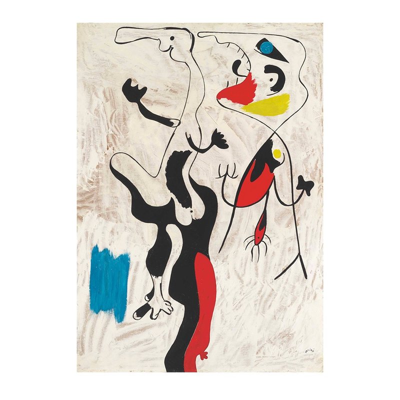 【藝術掛畫】 Joan Miro 米羅 -- 男人和女人 - 海報/掛畫/掛布 - 紙 