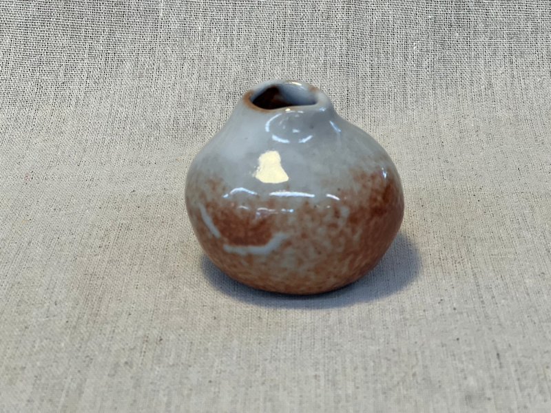 Hand pinched Shino vase - Pottery & Ceramics - Pottery Silver