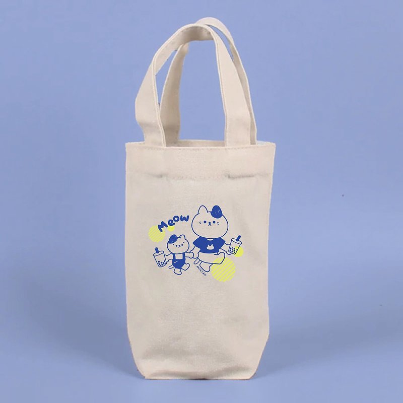 micia US-Japan Handicraft Museum_Parent-child fun cup bag_handmade silk screen printing - อื่นๆ - ผ้าฝ้าย/ผ้าลินิน 