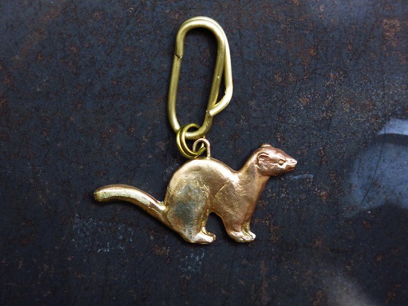 Weasel (Brass) - พวงกุญแจ - ทองแดงทองเหลือง สีทอง