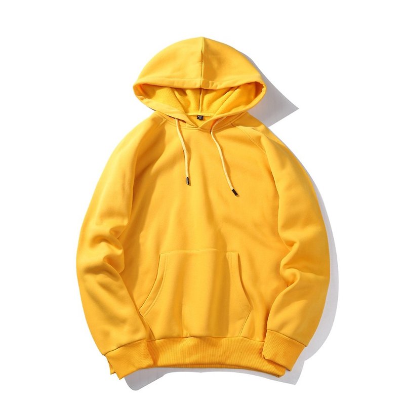 歐美版時尚連帽T ::黃色:: - 中性衛衣/T 恤 - 棉．麻 黃色