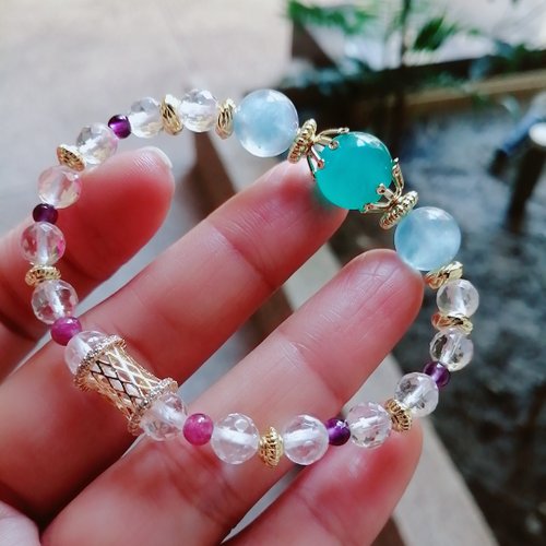 金と銀の宝物JinyincaibaoTianhe石アクアマリンホワイト 金と銀の宝物JinyincaibaoTianhe石アクアマリンホワイト