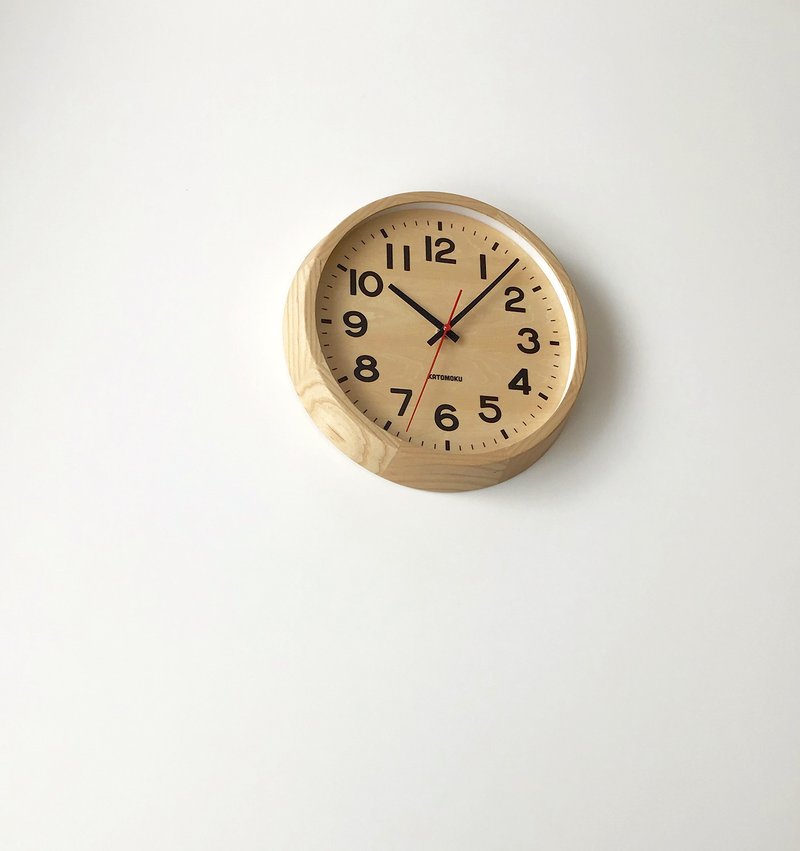 KATOMOKU muku clock 15 梣樹 (km-107NA)  掛鐘 日本製造 - 時鐘/鬧鐘 - 木頭 卡其色