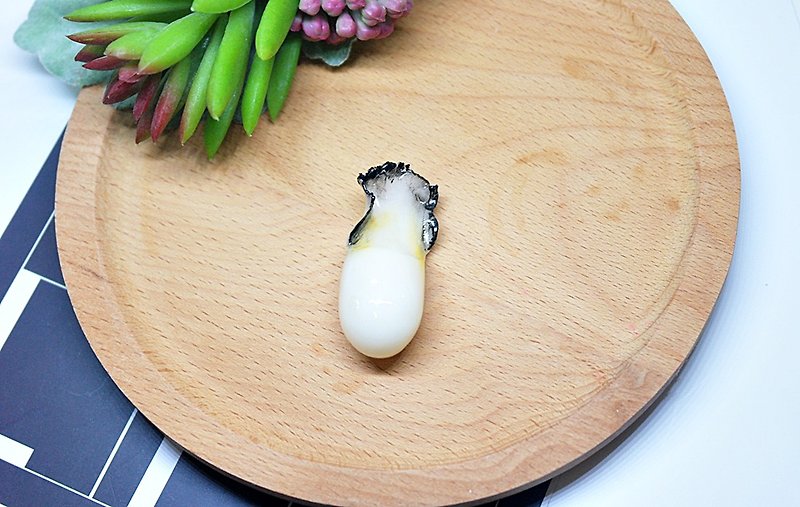 >>Clay Series-Fat Oyster- =>Magnet Series #Refrigerator. Blackboard Magnet# #Fake Food# - Magnets - Clay White
