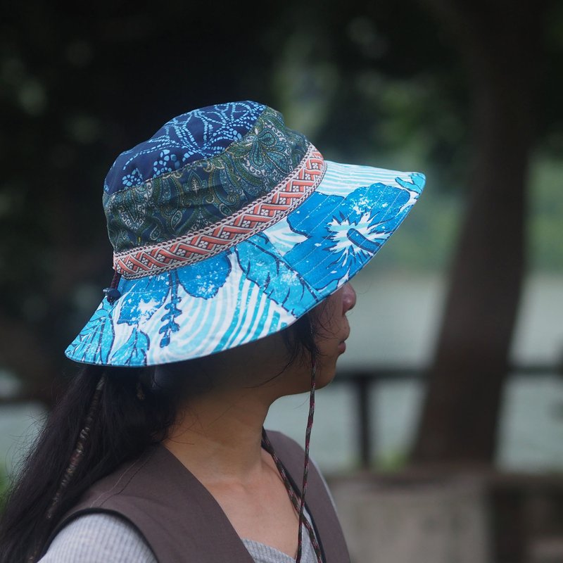 Scrap Bucket Hat Hiking Hat | Handmade in Hong Kong - หมวก - เส้นใยสังเคราะห์ 