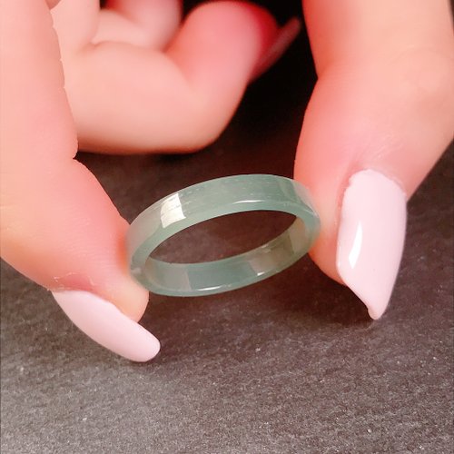 瓔珞珠寶盒 E.L.Jewelry Box 【求‧緣】冰藍水翡翠戒指戒圈 | 國際14圍 | 天然A貨翡翠 | 送禮