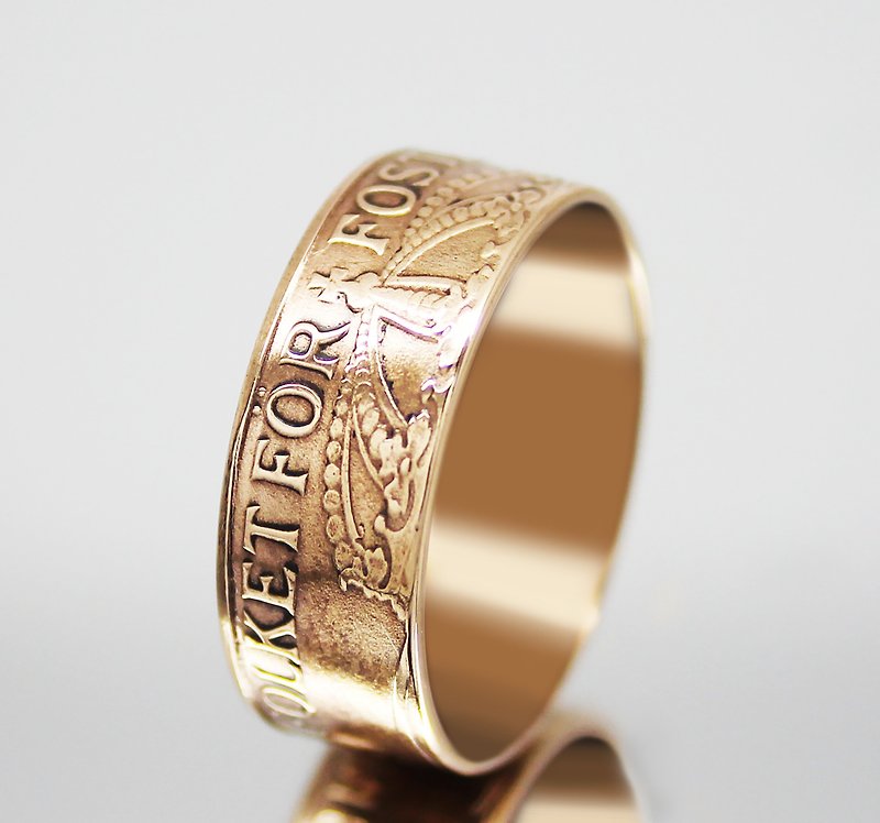 Sweden Coin Ring 5 ore 1910-1950 coin rings for men coin rings for women - 戒指 - 其他金屬 